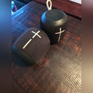 Portable Bluetooth Speakers with Large Volume Controls - Black